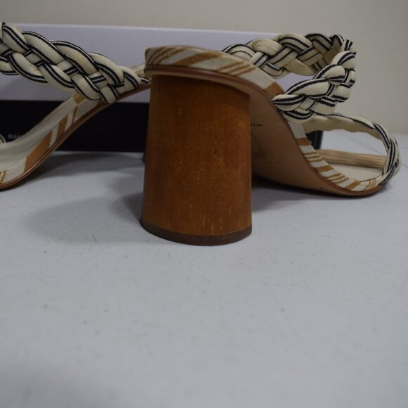 Dolce Vita Paily Sandal Size 8 Slide Square Toe Wooden Block Heel - Picture 3 of 7